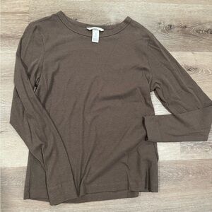 H&M Chocolate Brown Long Sleeve Tee